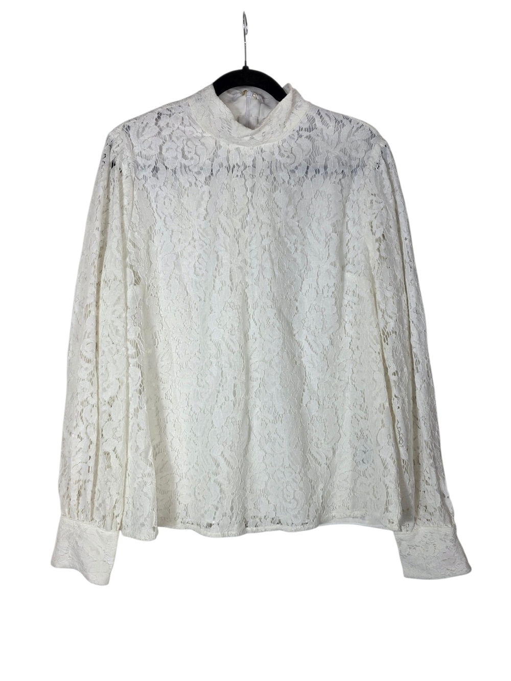 Lauren Ralph Lauren Victorian/Vintage inspired Lace MockNeck Long sleeves Blouse